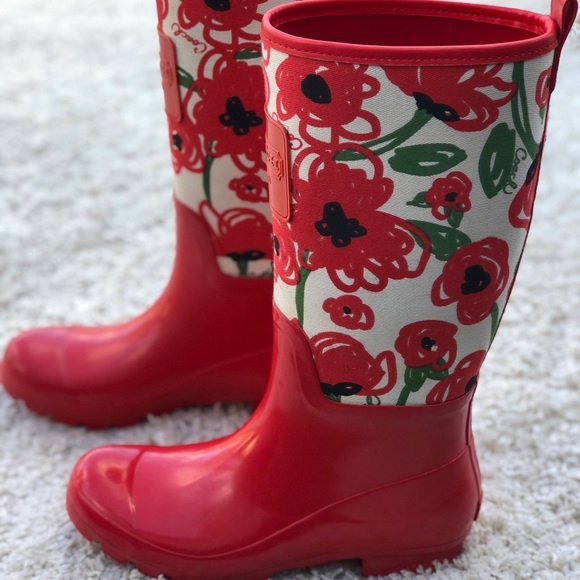 coach floral boots